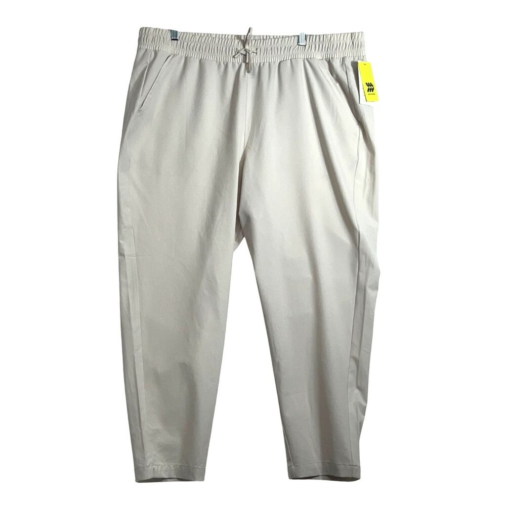 All In Motion Pants Womens XXL Beige Stretch Tapered UPF 50+ Water-Repellent